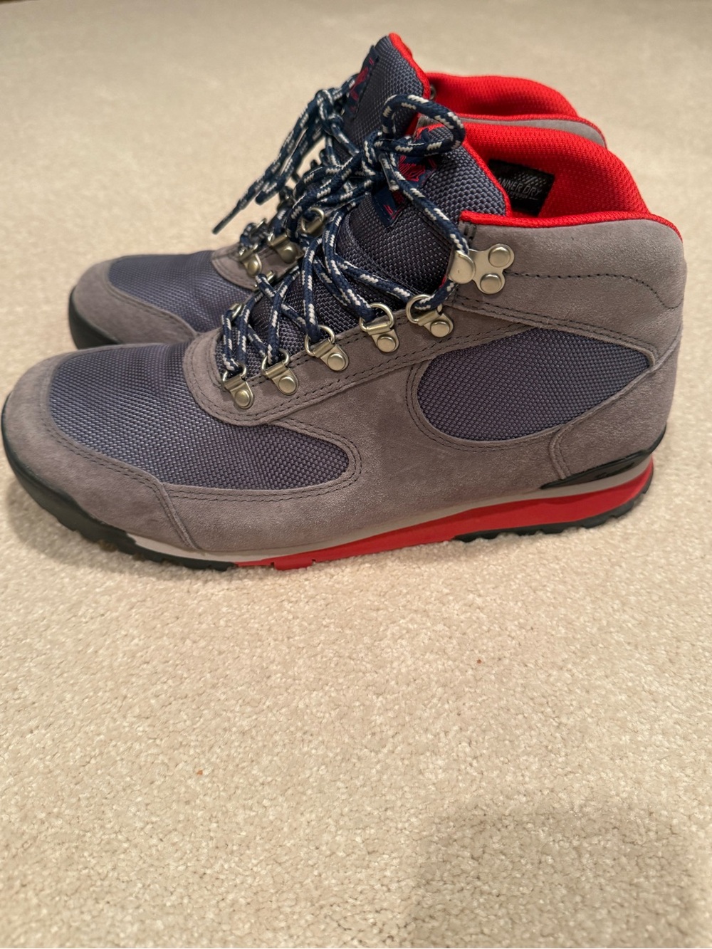 Danner Jag Waterproof Hiking Boots Steel Gray Blue Wing Suede Men's Size 8.5